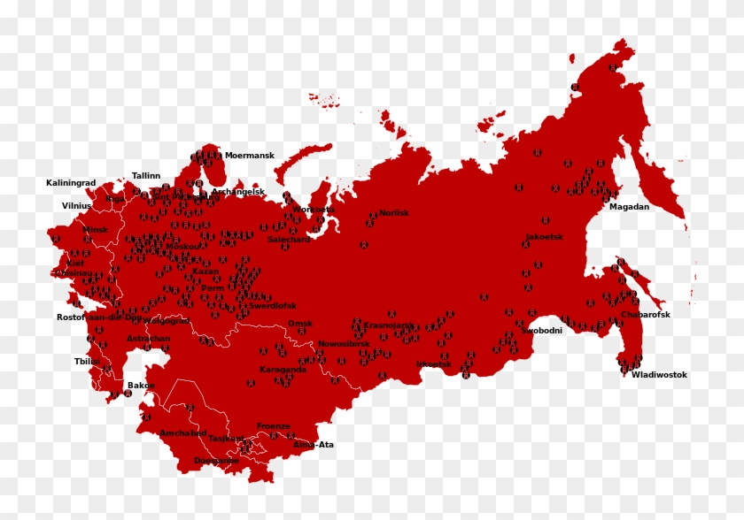 Location Map Of The Soviet Gulag System Of Concentration - Soviet Union In 1945 #1174080
