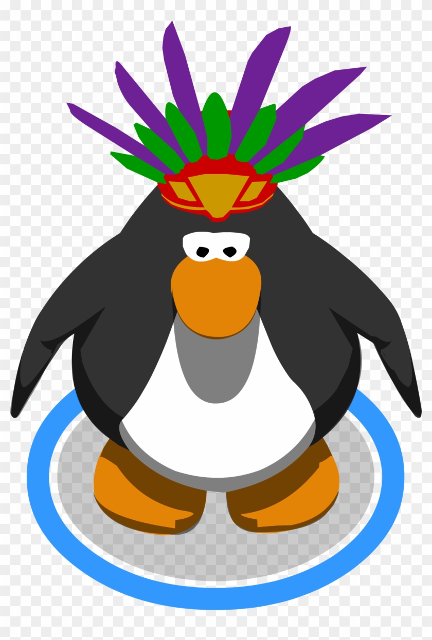 Tiki Tiki Headdress In-game - Club Penguin Blue Penguin #1174174