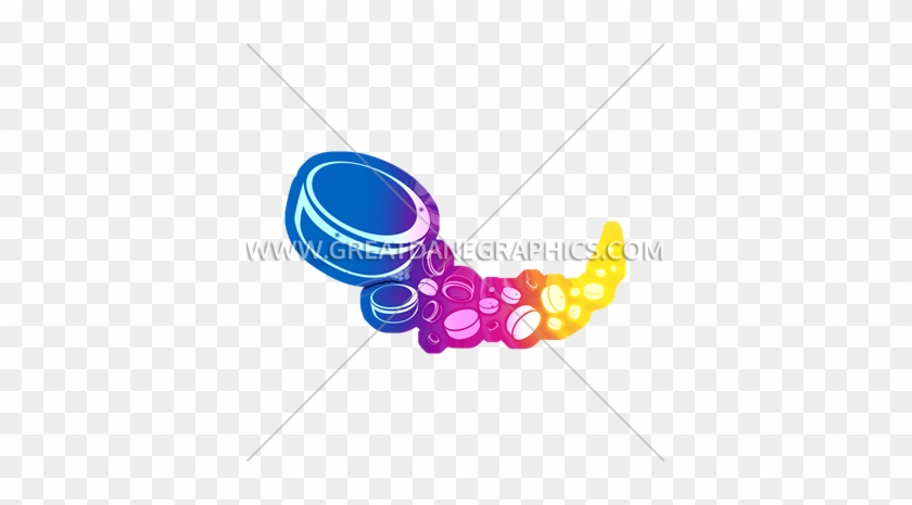 Ice Hockey Rainbow Glow - Circle #1174525