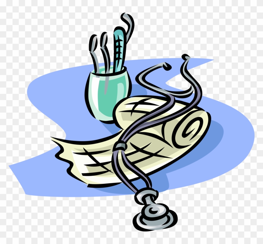 Vector Illustration Of Medical Physician Doctor's Stethoscope - Illustration #1174567