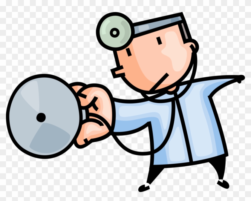 Vector Illustration Of Health Care Professional Doctor - Doctor With Stethoscope Cartoon #1174569