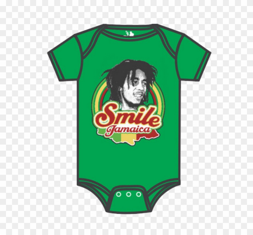 Bob Marley Creeper Infant/baby Smile Jamaica - Active Shirt #1175206