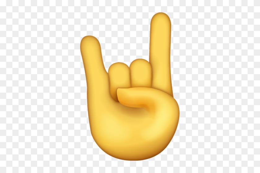 Download Sign Of The Horns Iphone Emoji Icon In Jpg - Devil Horns Emoji Transparent #1175351
