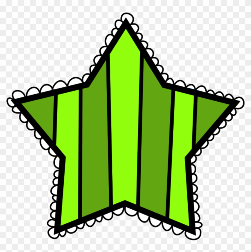 *✿*estrella*✿* - Green Polka Dot Star #1175399