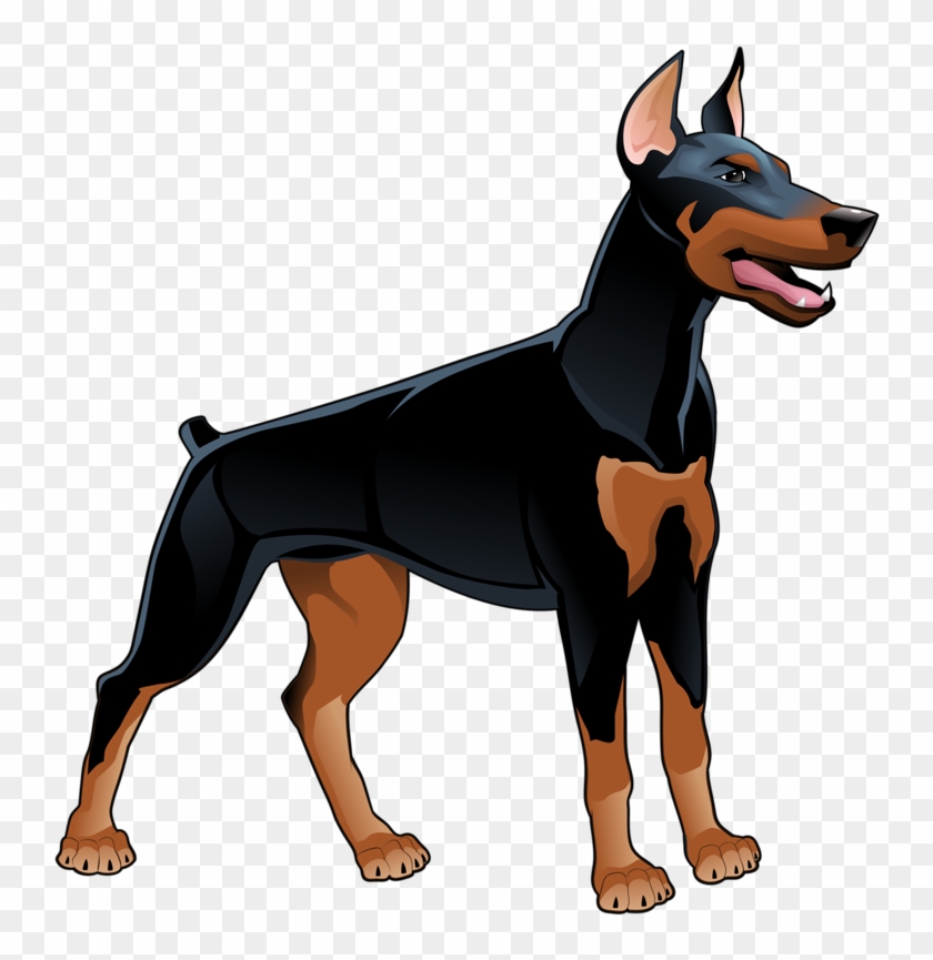 Doberman Pinscher Clipart Cartoon - Doberman Cartoon #1175621