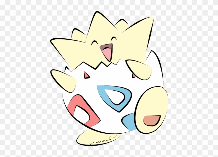 Togepi Coloured By Ensnarings - Togepi Face #1175832