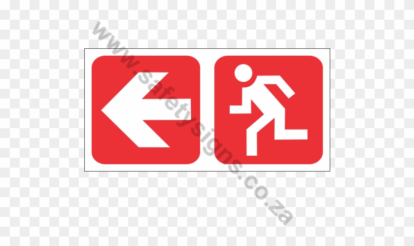 Fire Exit Left Safety Sign - Escape Route Signs #1175990