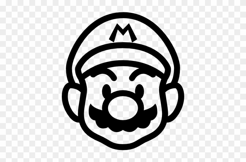 Mario Clipart Outlines - Super Mario Black And White Logo #1176020