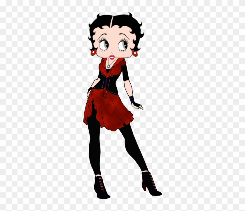 Betty Boop Red And Black Modern Fashion More - Betty Boop #1176034