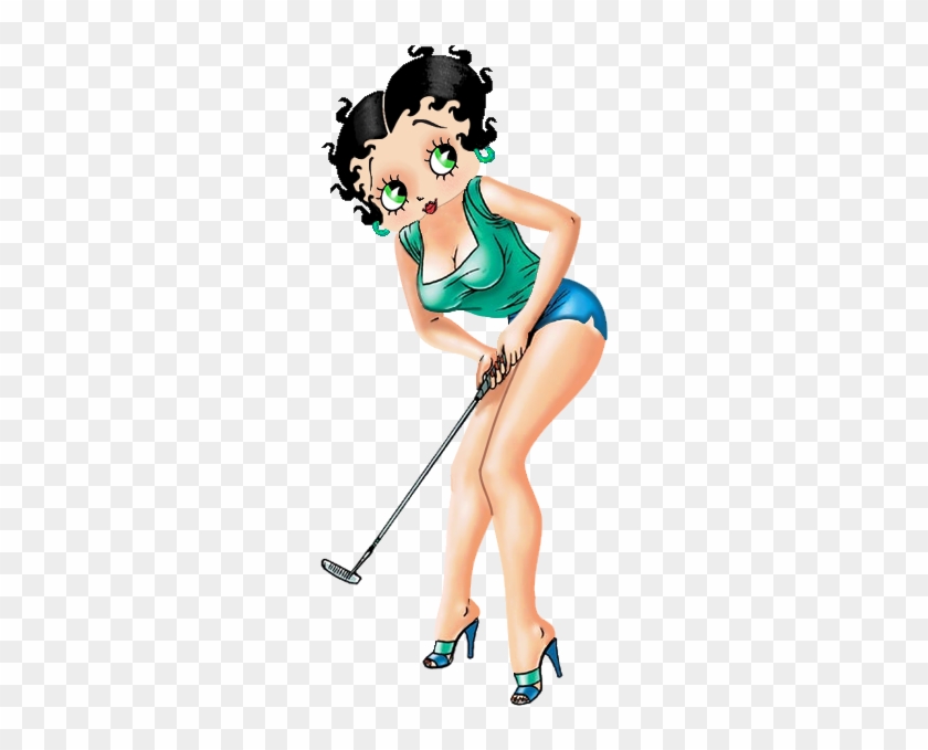 I'm 2 Over On The Front Photo Bettyboopgolf2over - Betty Boop #1176101