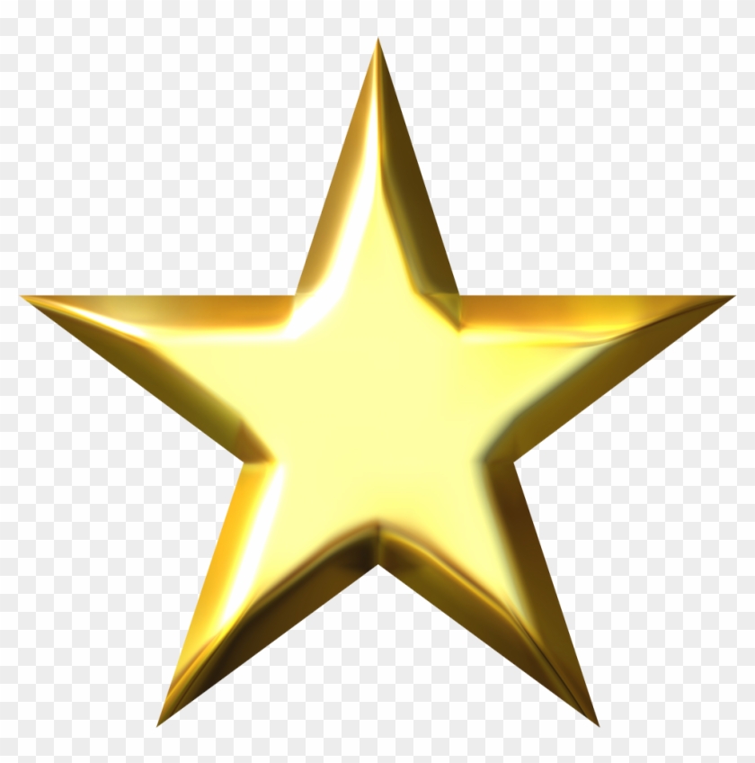 3d Gold Star Png Picture - Gold Star Png #1176108