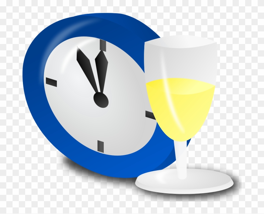 Yea - Clipart - New Years Clock Transparent #1176360