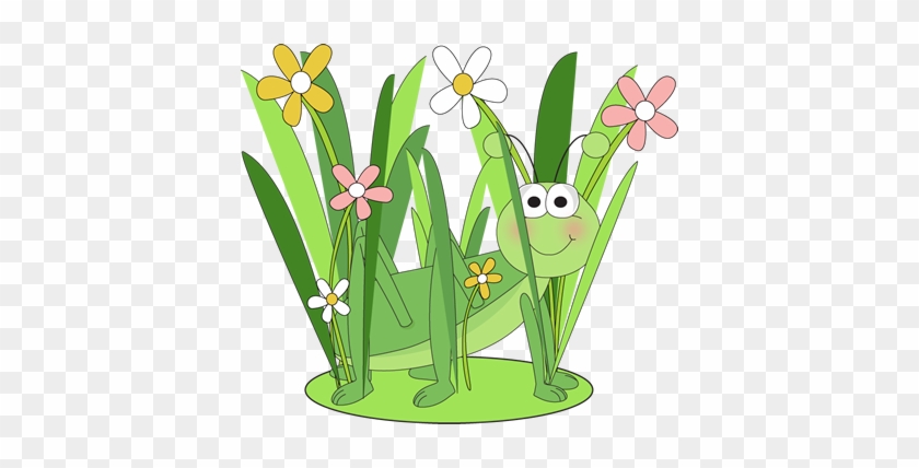 A Patch Of Grass Clip Art Clipart Cliparts For You - Grasshopper In Grass Cartoon #1176379