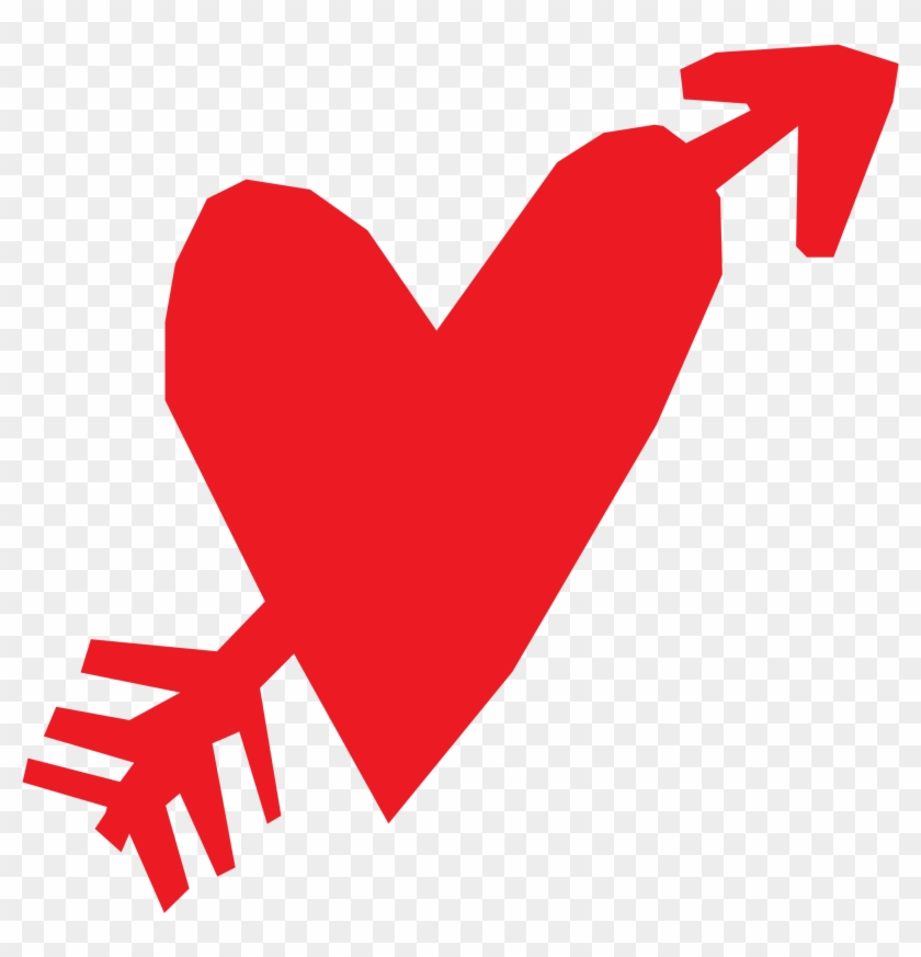 Heart And Arrow Clip Art Medium Size - Clip Art #1176435