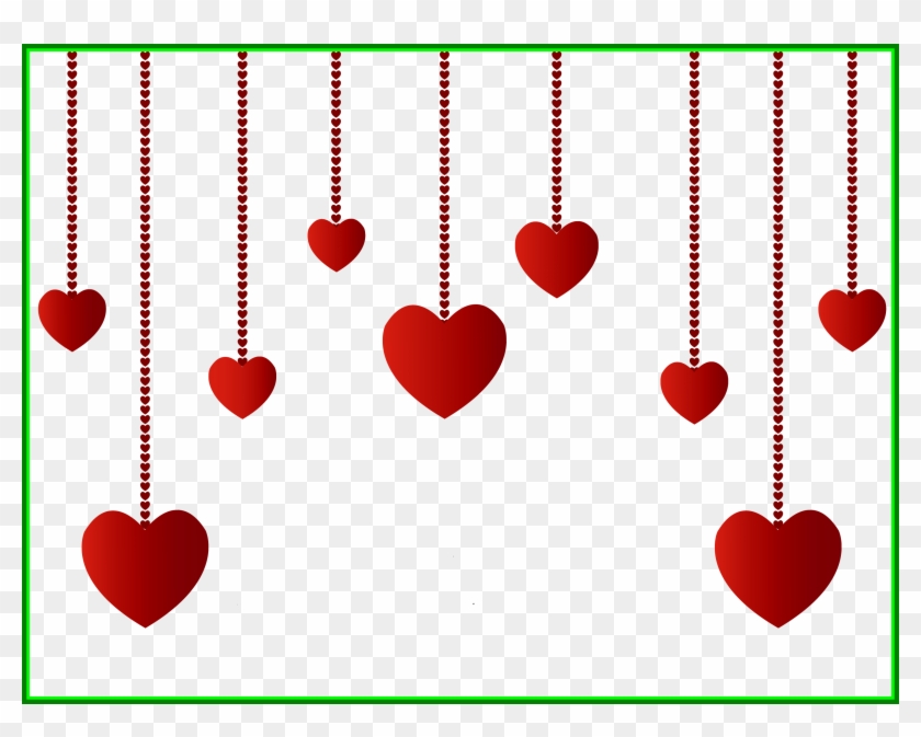 Awesome Hanging Hearts Decoration Png Picture Clipart - Heart Background Images Hd #1176462