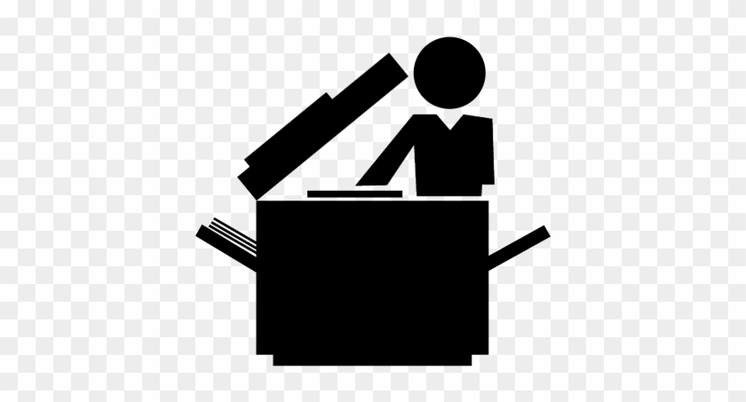 Teacher Photocopying Text Material For Class Vector - Fotocopiadora Icono Png #1176460