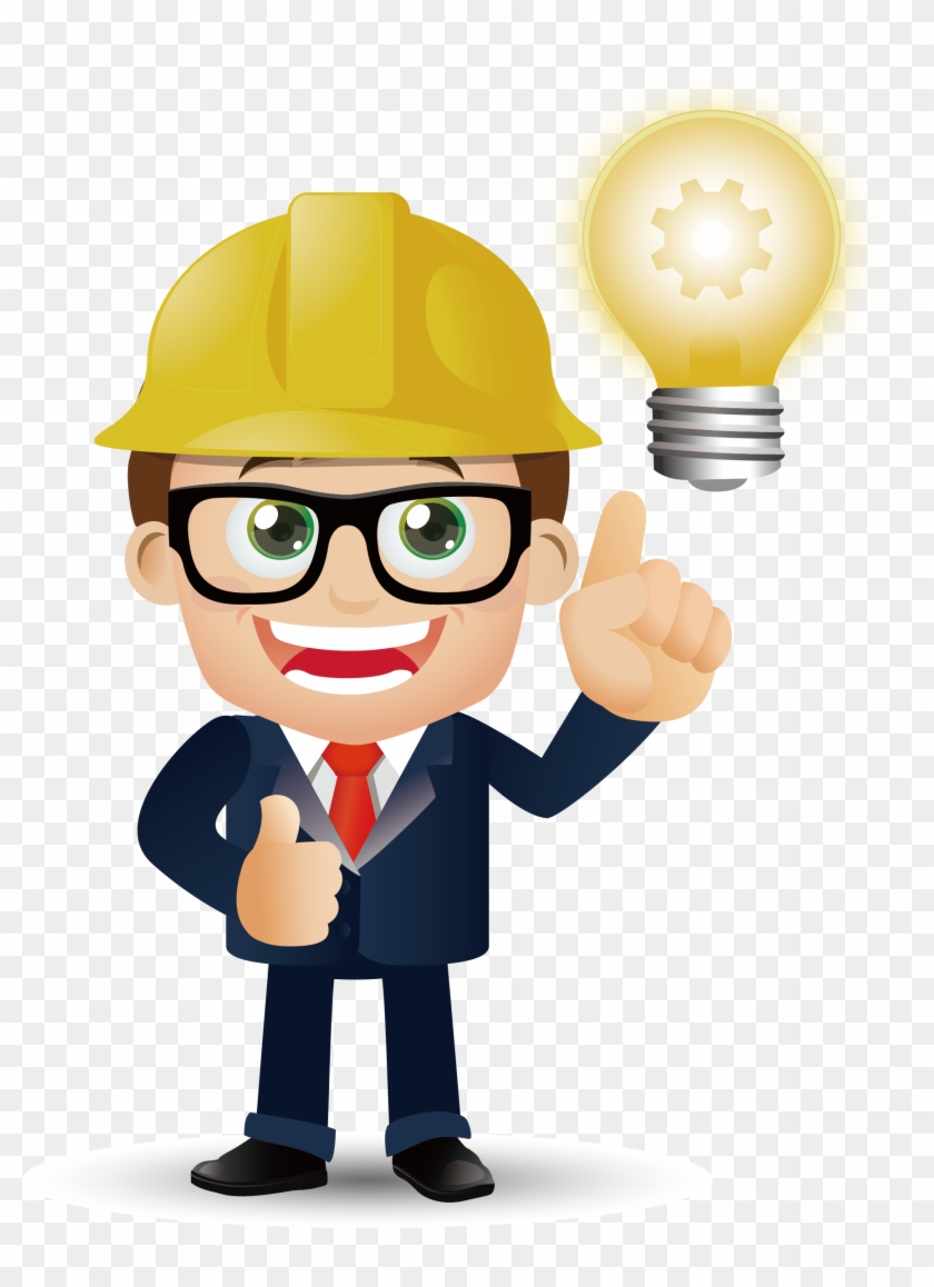 Architectural Engineer Vector Material - Ingenieros Animados #1176516