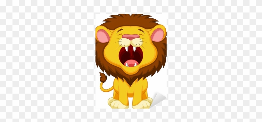 Cartoon Lion Cub Roaring #1176522