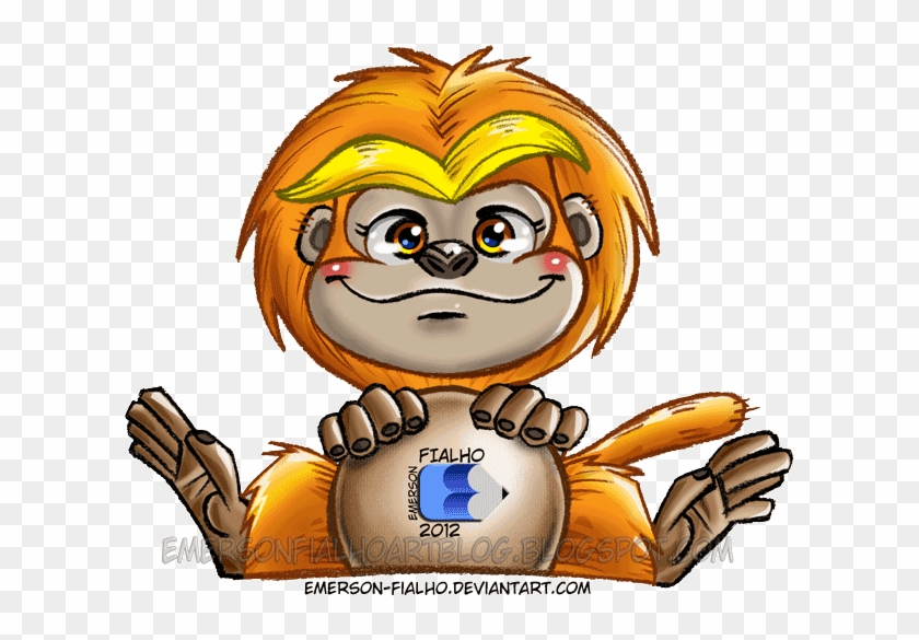 Golden Lion Tamarin Cartoon Drawing Monkey - Desenhos De Micos Leao Dourado #1176528