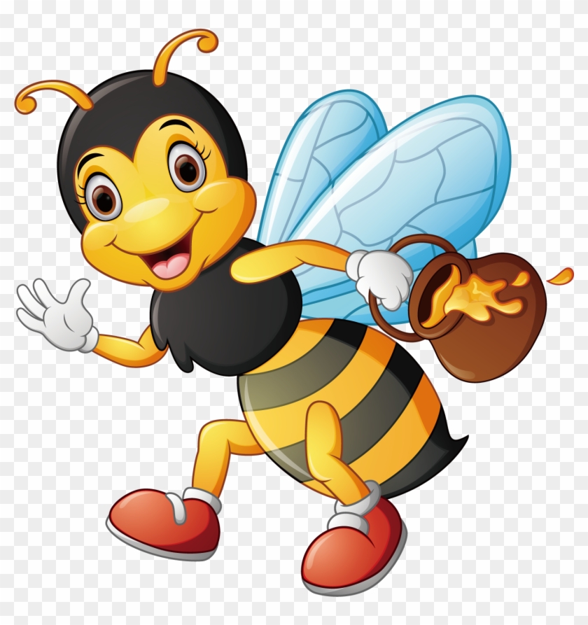 Bee Cartoon Illustration - Bee Cartoon In Png #1176529