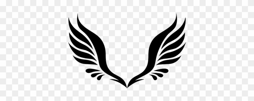 Simple Angel Wings Tattoo - Angel Wings Clipart #1176580