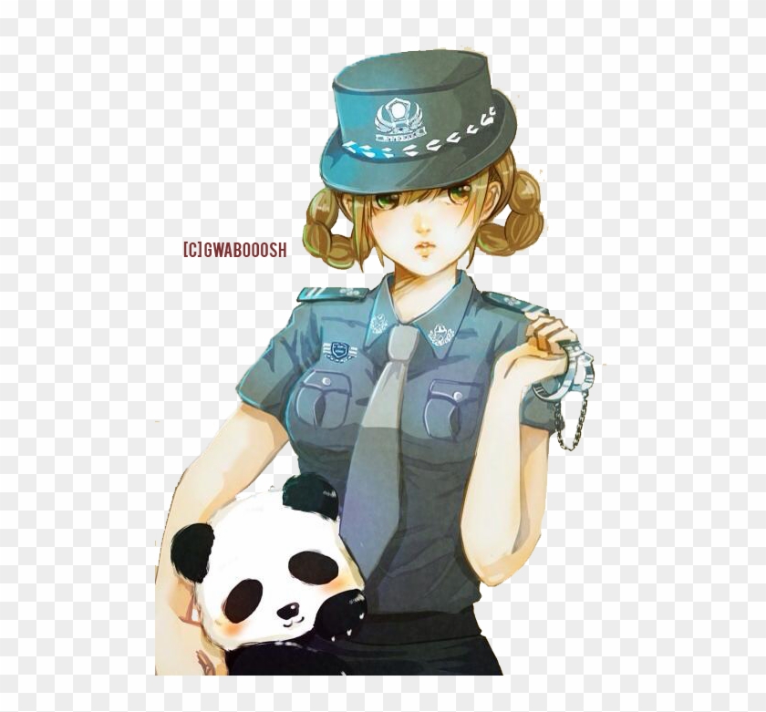 Panda Police-render By Gwabooosh - Police Girl Render Anime #1176586