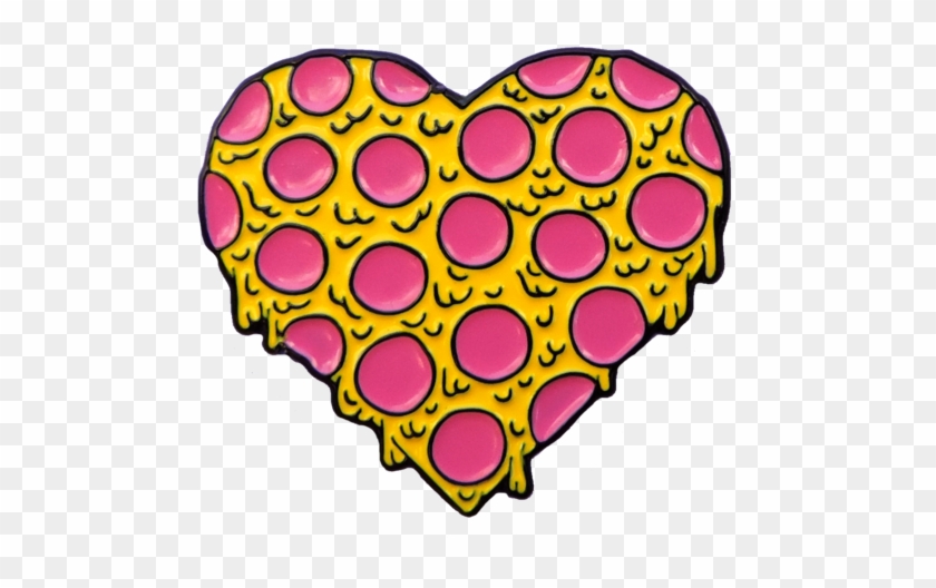 Pizza Heart Pin - Pizza Heart Cartoon #1176726