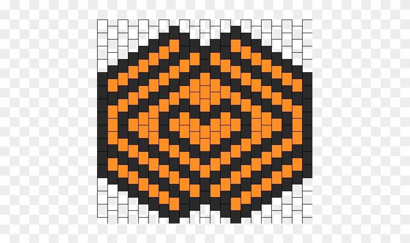 Orange Heart Mask Bead Pattern - Bruges #1176750