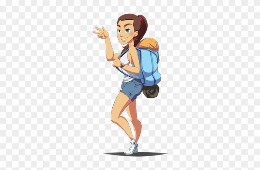 Snappy Spanish Female Character Smiling While Carrying - Cartoon #1176915