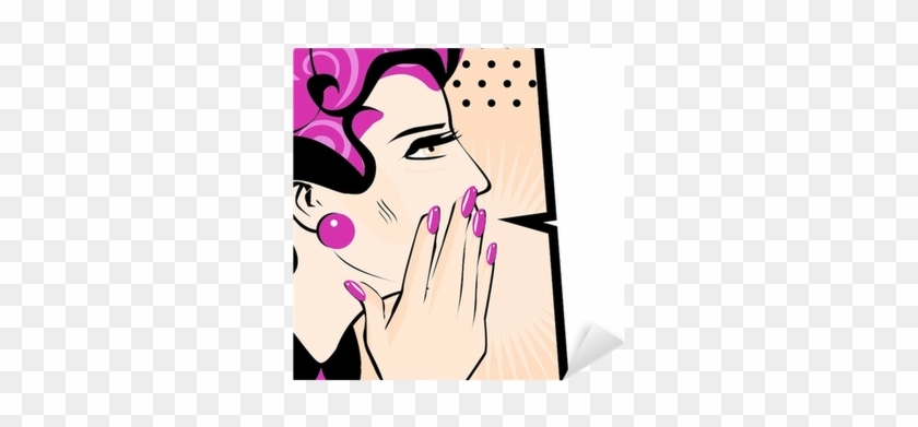 Comics Hand Gesture Of Woman Telling Secrets, Spread - Illustration #1176932
