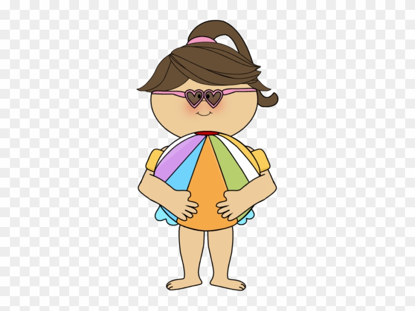 Beach Clipart Beach Person - Kid At The Beach Clipart #1176971