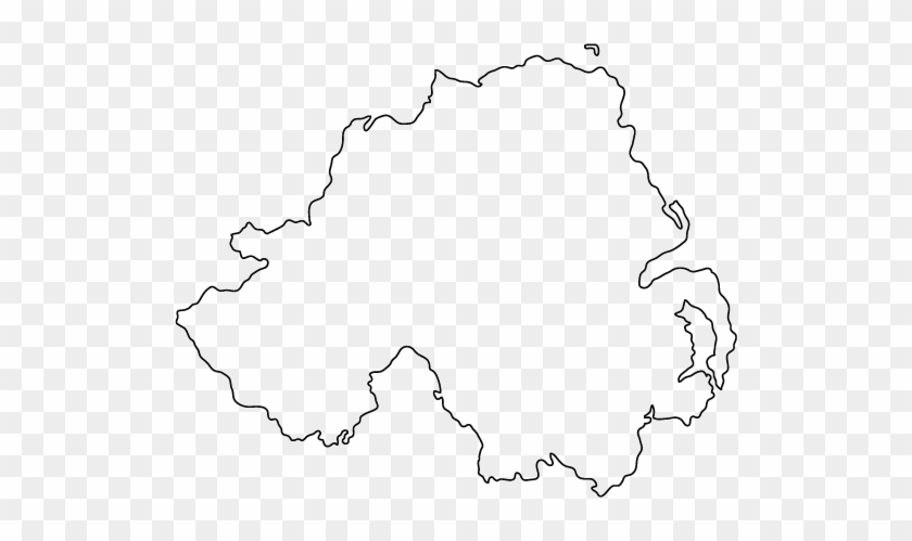 Blank Ireland Clipart Map - Map Of Northern Ireland Outline #1176980