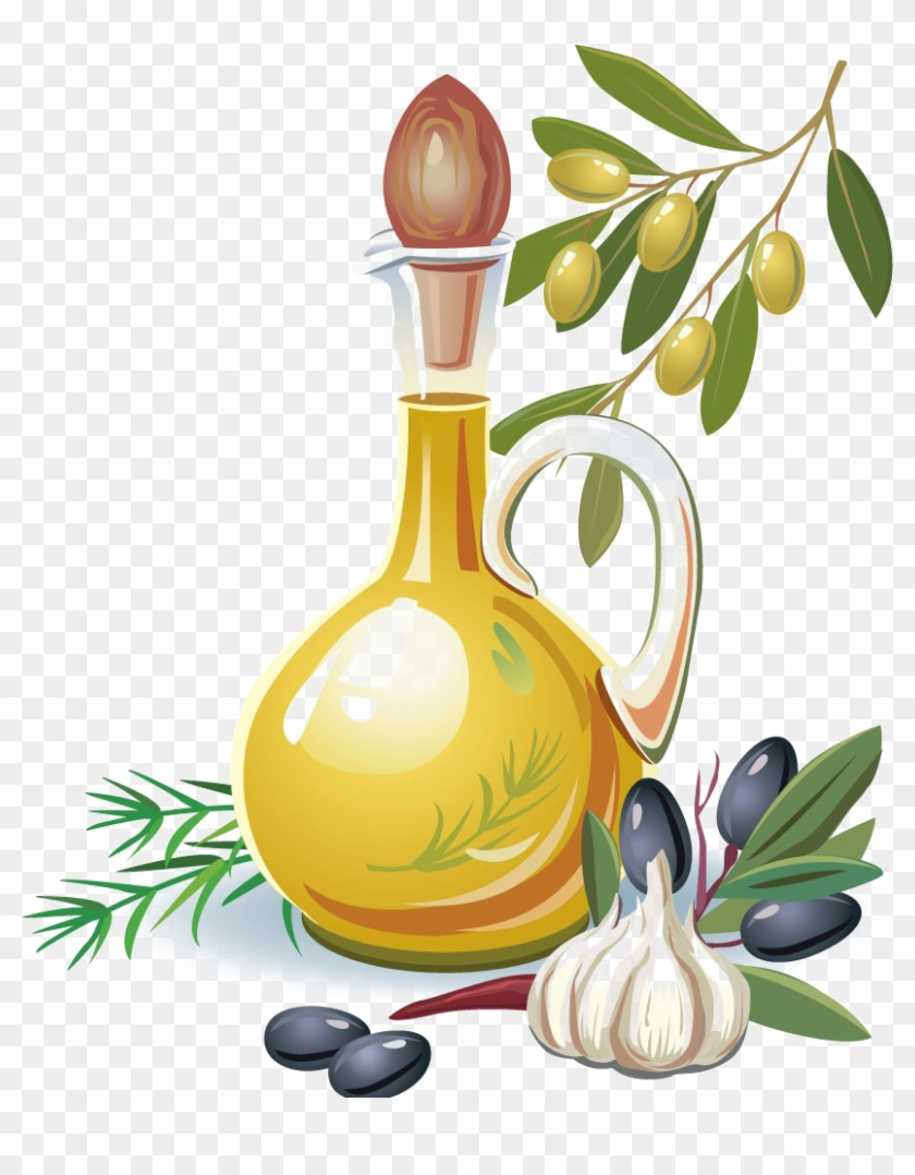 Wine Olive Oil Clip Art - Ölflasche Clipart #1177015