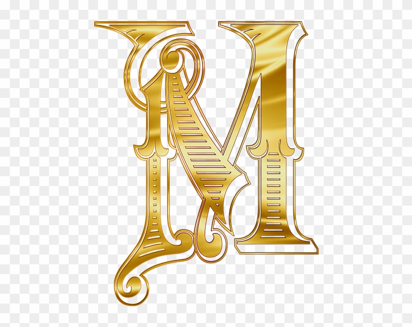 M, Letters, Alphabet, Russian - Letter M Gold Png #1177069