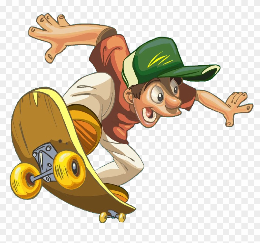 Funny Cartoon Skateboard - Funny Skateboarders Cartoon #1177280