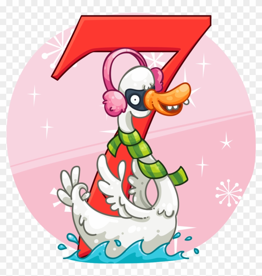 Swans A-swimming - Cartoon #1177373