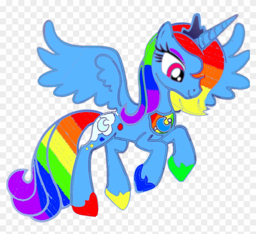 Princess Luna Rainbow Dash Colors By Mlpfandwtoo - Mlp Fim Princess Luna #1177564