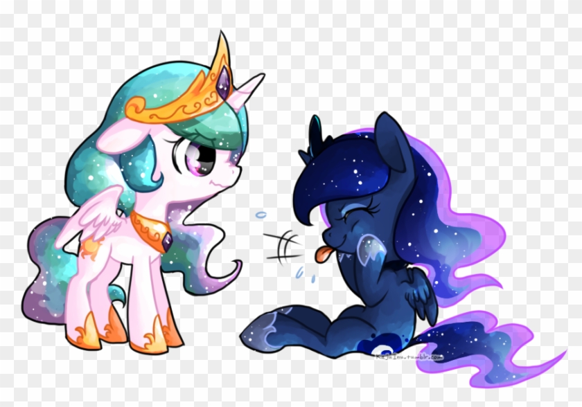 Luga12345, Filly, Princess Celestia, Princess Luna, - My Little Pony Cute Luna And Celestia #1177574