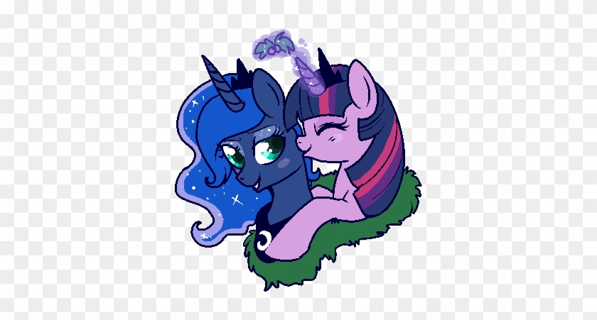 Lulubell, Askprincessluna, Kissing, Kiss On The Cheek, - Cartoon #1177625