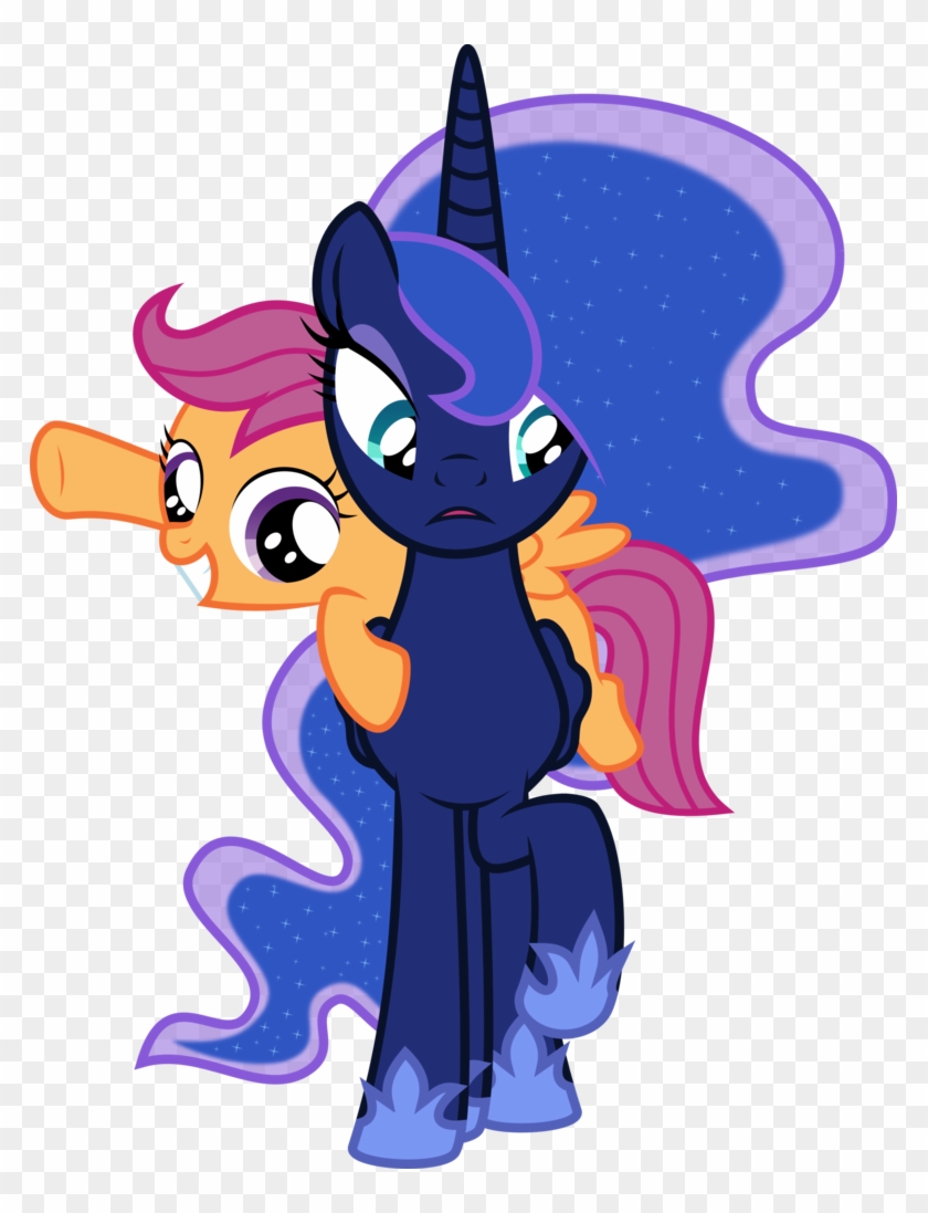 Princess Luna And Scootaloo By Abydos91 - Princess Luna And Scootaloo #1177629