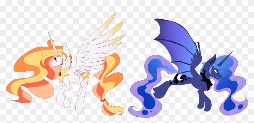 Celestia And Luna Au Designs By Ge1st - Mlp Princess Celestia Au #1177703