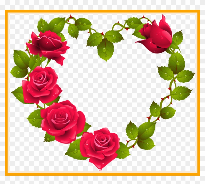 Red Rose Bouquet Red Rose Flower Bouquet Png The Best - Heart Shaped Border Designs #1177704