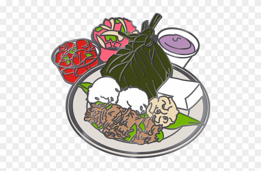 Hawaiian Plate Lunch Pin - Cartoon #1177769