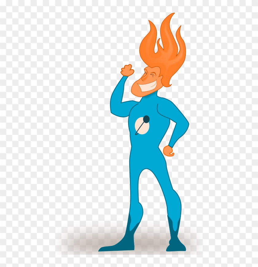 Flame Man Clip Art Download - Create Your Own Superhero En Espanol #1177813