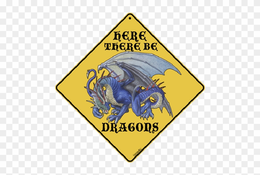 Dragon Road Sign From Sarah J Home Decor - Here There Be Dragons #1177873