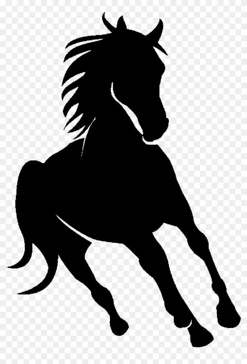Αυτοκόλλητο Τοίχου Galloping Horse- Melinamay - Horse Silhouette Clear Background #1178132