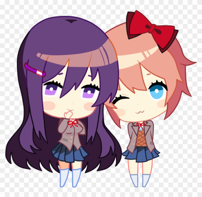 Chibi Team Salvato Fan Fiction Cupcake - Doki Doki Literature Club Sayori And Yuri #1178140