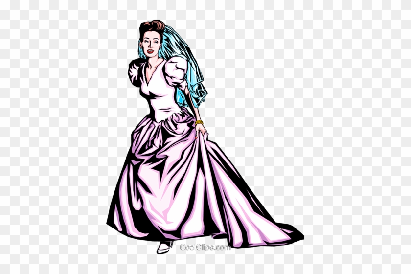 Wedding Clipart Of An Elegant Woman In Bride Dress - Wedding Clipart Of An Elegant Woman In Bride Dress #1178258