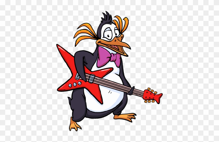 Musical Cartoon Animal Playing Music 3 Png Height 320 - Penguin #1178261