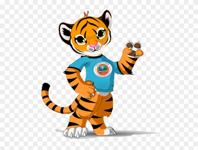 Cmit Full Logo - Cute Cartoon Tiger Cub - Free Transparent PNG Clipart  Images Download